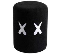 Ottomans Pouf Ottoman Rond Forme Cylindrique De Style Simple Repose-Pieds, Tabouret De Canapé Créatif pour Magasin De Vêtements, Amovible Et Lavable, Cadeau d'anniversaire(Noir)