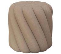 Ottomans Pouf Tabouret Salon Forme De Spirale De Style Moderne Pouf Ottoman, Tabouret De Maquillage Doux À La Mode, Tabouret Bas De Chambre, Aucune Installation Requise(Café)