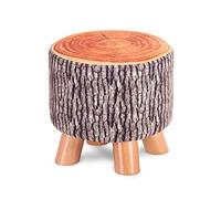 Ottomans Tabouret à chaussures à langer Tabouret à fruits Repose-pieds en bois Repose-pieds ronds Ottomans pour le salon Ottomans pour la chambre à coucher, souche d'arbre - 28 x 28 x 25 cm