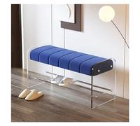 Ottomans Tabouret de Changement Chaussure créatif Luxe léger Banc Acrylique Transparent Chambre vestiaire Porte Maison Simple Portant Un Tabouret(B,S 80cm)