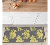 Ottomanson Tapis de couloir collection Lemon antidérapant pour cuisine motif citrons 50 cm x 150 cm gris motif citrons