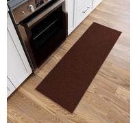 Ottomanson Tapis de couloir collection Ottohome dos en caoutchouc uni 67 cm x 183 cm marron