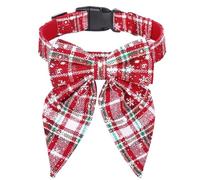 Otton Collier de Noël avec flocon de neige pour chien et chat - Accessoires pour chiots et chats de petite et grande taille (couleur 2, taille S, 2 cm x 40 cm)