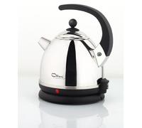 Ottoni Fabbrica Bouilloire Électrique en Acier Inoxydable Conçue, Fabriquée en Italie 1,7 L 2400W, Arrêt Automatique, Sans BPA, Filtre Anti-Calcaire Amovible, Base 360° Alice Nero Poli