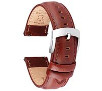 OTTOODY Correa de Reloj de Cuero de Liberación Rápida 18mm 19mm 20mm 21mm 22mm, Elegantes Correas de Reloj de Cuero de Grano Superior Correa de Reloj de Repuesto para Hombre Mujer, Reloj y Smartwatch