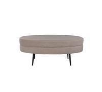 Ottopouf ,repose-pieds ours en peluche beige, noir.