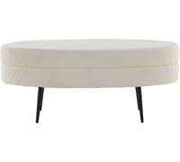 Ottopouf ,repose-pieds ours en peluche noir, blanc.