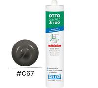 OTTOSEAL® S 100 Silicone sanitaire 300 ml - anthracite - résistant aux moisissures & aux UV