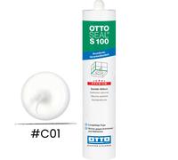 OTTOSEAL® S 100 Silicone sanitaire 300 ml - blanc - résistant aux moisissures & aux UV