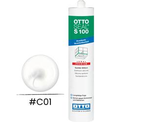 OTTOSEAL® S 100 Silicone sanitaire 300 ml - blanc - résistant aux moisissures & aux UV