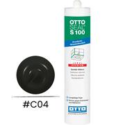 OTTOSEAL® S 100 Silicone sanitaire 300 ml - noir - résistant aux moisissures & aux UV