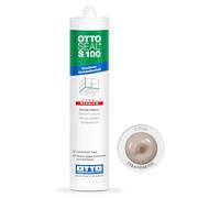OTTOSEAL S 100 Silicone sanitaire de qualité supérieure 300 ml C1106 beige plage - Sûr contre la moisissure et idéal pour la salle de bain, la cuisine et le salon - Excellent lissage et modelage