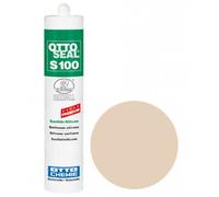 OTTOSEAL® S100 Silicone sanitaire de qualité supérieure 300 ml - Beige plage C1106 Silicone sanitaire Joint d'étanchéité avec propriétés de finition uniques