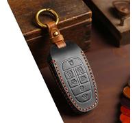 OTTSAN Coque de Clé de Voiture pour Hyundai Santa Fe 2023-2024, Étui à Clés Cuir Housse de Protection Voiture Coque pour Télécommande Voiture Accessoires,F-3