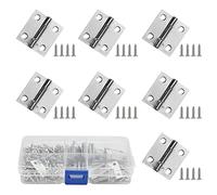 OTTYMO 30 Pcs Mini Charnières en Acier Inox Petit Paumelle + Vis Charniere Meuble 25x23mm avec Boîte Charnière Invisible Anticorrosion Charniere Armoire Paumelle à Visser pour Meuble Armoire Placard