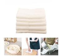 OTTYMO 5 Pcs Tissu Mousseline Filtre Étamine à Confiture Non Blanchi Filtre Tissu Alimentaire Ultra Fine Filtre à Thé Tissu Anti-chaleur Tissu Mousseline de Coton pour Cuisine Filtrer Vin Thé-49*49cm