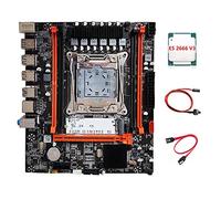 Otueidnsy Carte MèRe X99H+CPU E5 2666 V3+Câble de Commutateur+Kit de Câbles SATA LGA2011-V3 DDR3X4 Emplacement RAM M.2 NVME PCI-E 3.0 X16 SATA3.0