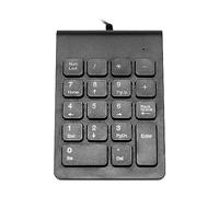 Otueidnsy Mini USB Filaire Pavé NuméRique Pavé NuméRique 18 Touches Clavier NuméRique pour Comptabilité Teller Ordinateur Portable Android Notebook Tablets PC (Noir)