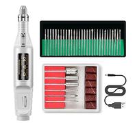 Otueidnsy Perceuse à Ongles ÉLectrique Perceuse à Ongles Machine à Ongles E File Drill Set Kit pour Ongles Acrylique Gel Nail Glazing Drill,Blanc