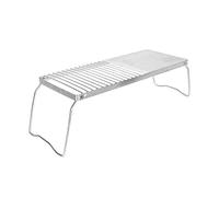 Otufan Grille De Feu De Camp Pliante en Acier Inoxydable 304, Grille De Cheminée en Fer Robuste De 6,3 X 7,1 X 17,3 Pouces avec Sac De Rangement pour Barbecue en Plein Air