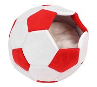 Otufan Lit pour Animal de Compagnie en Forme de Football - Lit Grotte pour Animal de Compagnie Automne Hiver Chaud - Nid de Chat Semi-fermé en Forme de Football à Double Usage - Amovible (Small Size)