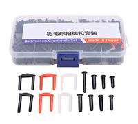 Otufan Outils De Cordage De Badminton, Ensemble D'œillets De Badminton De 4,9 X 2,5 X 0,8 Po en Nylon avec œillet, Double œillet, Double Clou pour Le Remplacement de la Raquette De Badminton