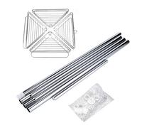 Otufan Support d'angle De Douche, 12.80x2.95 en Fer Argenté Réglable à 4 Paniers, étagère De Rangement, étagères De Douche pour la Maison Et la Salle De Bain