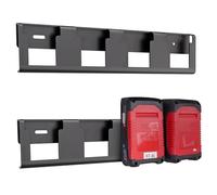 otuiaim Support Mural compatible avec Einhell Power X-Change 18 V et 36 V | Support en Acie pour 4 Batteries d’outils, Organisateur de Rangement Boite Montage sur Panneaux Perforés et Murs