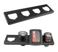 otuiaim Support Mural pour 4 Batteries compatible avec Bosch 12V / Makita 12V Perceuses Batterie, Support en Acier pour batteries d’outils, Montage sur Panneaux Perforés et Murs