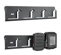 otuiaim Support Mural pour 4 Batteries compatible avec Perceuses Bosch 18V & Makita 18V Perceuses Batterie, Support en Acier pour batteries d’outils M18, Montage sur Panneaux Perforés et Murs