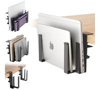 otuiaim Support Réglable Double pour Ordinateur Portable avec Pince pour Bureau - sans Perçage - Rangement Organisateur en Acier Inoxydable pour Ordinateurs Portable, Tablettes, Claviers