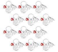 Otuuz 12 Porte-Clés pour Infirmière Porte-Clés Soignants en Acier Inoxydable avec Seringue Stéthoscope Cadeaux de Motivation pour Femme Médecin Collègue Docteur Anniversaire Remise des Diplômes