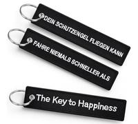 Otuuz 2 Pièces Porte-Clés Moto en Tissu Porte-Bonheur Mobylette Noir 13 x 3 Cm Pendentif Moto avec Gravure pour Scooter, Motocross, Voiture
