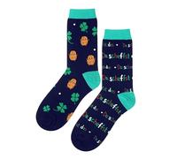 Otuuz Coffret Porte-Bonheur Drôle Chaussettes Porte-Bonheur Carte Postale Trèfle à Quatre Feuilles Sac en Organza(Patates Chanceuses)