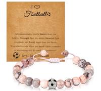 Otuuz Soccer Player Gift for Girls Soccer Bracelet with Card Football Gifts for Girls Teenage Inspirational Soccer Jewelry for Football Sports Team Lover Fans Birthday Graduation