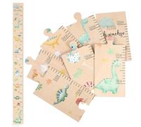 Otuuz Toises pour Bébé Toise pour Enfant en Bois Tableau de Mesures pour Bébé Cadeau de Naissance Toise Murale Hurra Ich Wachse Décoration de Chambre, 50-180 cm(Dinosaure)