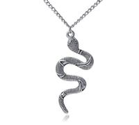 Otxas Collier serpent doré pour femme - Collier avec pendentif serpent délicat pour homme - Bijoux d'Halloween pour femme, 15.74 inch, Zinc, Pas de gemme