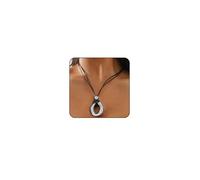 Otxas Colliers occidentaux pour femme - Collier bohème tendance en cordon noir avec pendentif irrégulier - Collier long bohème superposé pour femme, Adjustable, Zinc, Pas de gemme