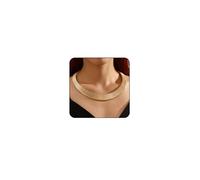 Otxas Colliers ras du cou en or pour femme - Collier ras du cou tendance simple en métal pour femme - Collier ras du cou ouvert rond - Bijoux dorés pour femme, Large, Acier inoxydable, Pas de gemme