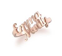 OTXIXTO Bagues Nom Personnalisées en Argent Sterling 925 pour Femme Or Rose/Argent/Or Bague avec Nom Bague Noms Personnalisée pour Femme Petite Amie Femme Noël Fête des Mères (2 Noms Bague, Taille 51)