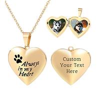 OTXIXTO Collier Femme Coeur Personnalisé Photo Porte Médaillon Gravé Prénom Pendentif Argent/Or/Rose Or en Acier Inoxydable Bijoux Cadeaux pour Maman Grand Mere Soeur (Always...)