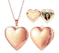 OTXIXTO Collier Pendentif Cœur Personnalisé avec Photo pour Femme Colliers Médaillon Cœur Personnalisés en Acier Inoxydable Cadeaux Photo pour Fête des Mères Anniversaire - D3