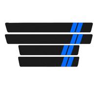OTYKPXNV 4 Pièces Seuils De Porte Voiture pour Clio 5 2019-2022 2023 2024, Bande Seuil Portes Bord D'EntréE Protection Autocollant Anti-Rayures Trim Accessoires,F/Short Blue Line