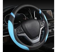 OTYKPXNV Couvre Volant De Voiture pour Jeep Wrangler jk JL 2007-2021, Rond Couvre-Volant Housse Protecteur Quatre Saisons AntidéRapante Accessoires Internes,Blue-PU