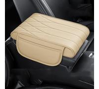 OTYKPXNV Tapis D'Accoudoir De Voiture pour Ford Ranger T9 2023 2024 2025, Housse Console Centrale D'accoudoir Coussin Protection avec Côté Sac Rangement,D/Beige