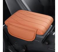 OTYKPXNV Tapis D'Accoudoir De Voiture pour Renault Dacia Sandero Stepway 3.Gen 2.Gen 2012-2025, Housse Console Centrale D'accoudoir Coussin Protection avec Côté Sac Rangement,E/Orange