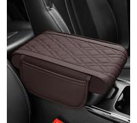 OTYKPXNV Voiture Accoudoir Tapis pour Toyota Landcruiser J12 2002-2009, Confortables D'Accoudoir BoîTe Housse Console Centrale De Coussin avec Sac Rangement,D/Brown- 32 * 18 * 5cm