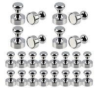 OTYMIOW Aimants pour Tableau Blanc Magnétique 25PCS Aimants Puissants en Néodyme 12×16mm avec Boîte Petits Aimants Ronds Aimants Extra-Forts pour Réfrigérateur, Tableau Blanc, Tableau d'Affichage