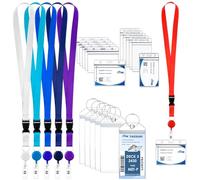 OTYMIOW Lot de 6 cordons rétractables pour cartes de bateau de croisière, enrouleurs de badge, étanches, boucle détachable pour cordon de croisière avec porte-carte, porte-étiquette pour croisière