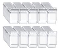 OTYMIOW Porte Badge Plastique Vertical 100PCS Porte Badge Verticaux Transparent Plastique, Pochette Badge, Porte-Carte d'Identité Vertical, PorteBadge Souple, Pochettes Pour Cartes de Visite Étanche